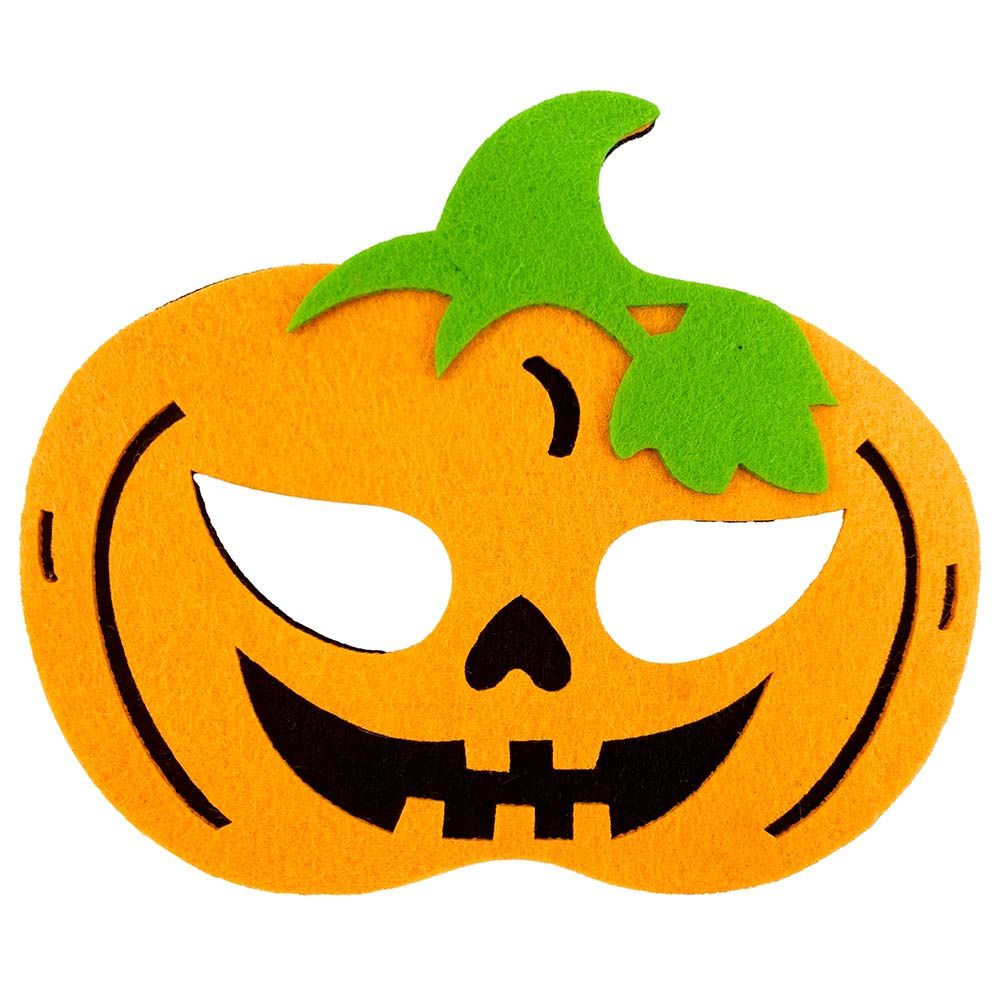 Party Magic - Child Pumpkin Masks Pack of 2 - Orange