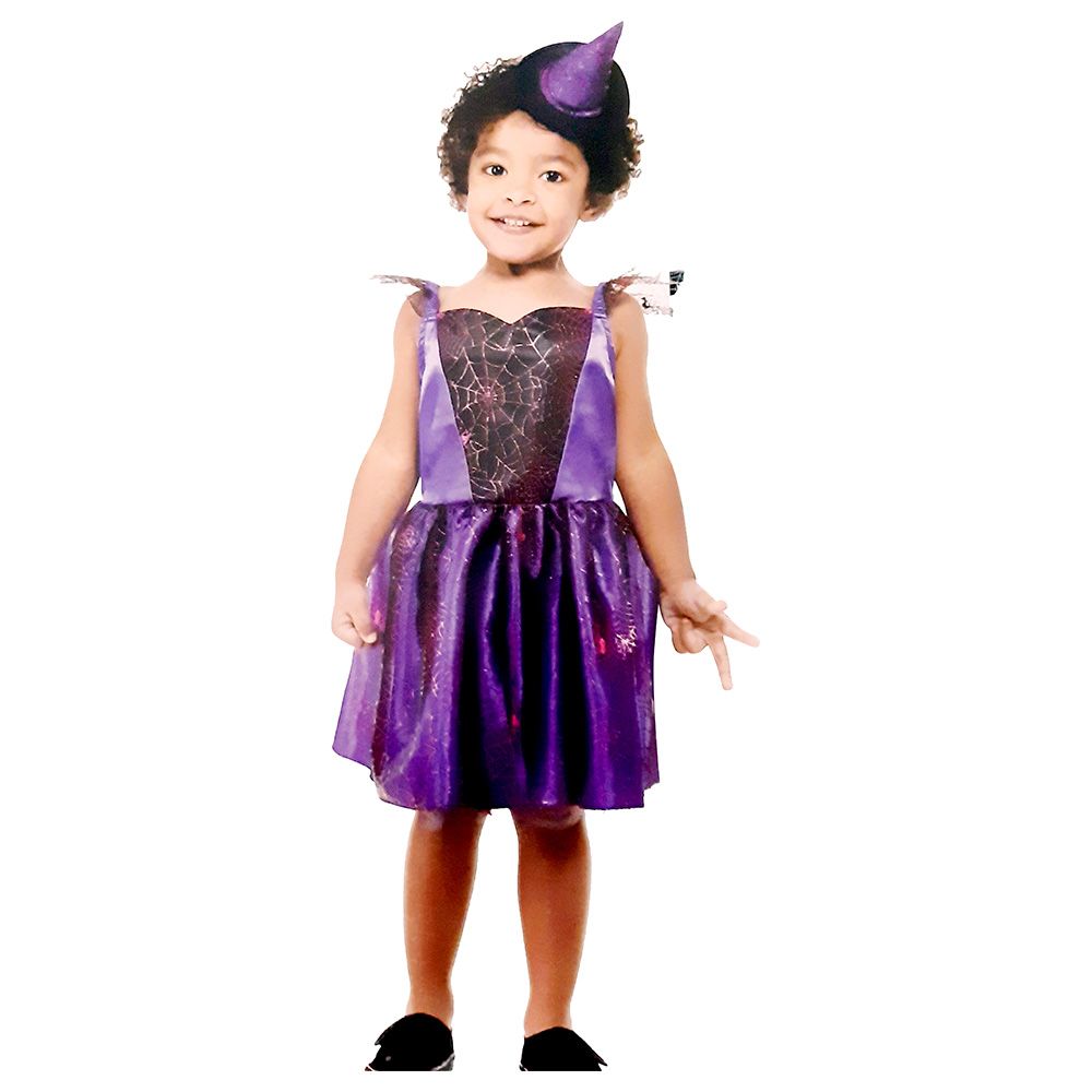 Party Magic - Girls Toddler Witch Dress And Hat
