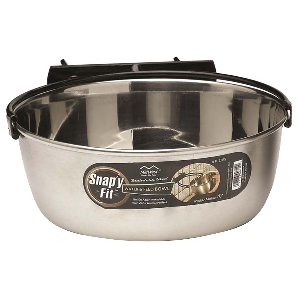 Midwest - 2 Quart Snapy Fit Stainless Steel Bowl