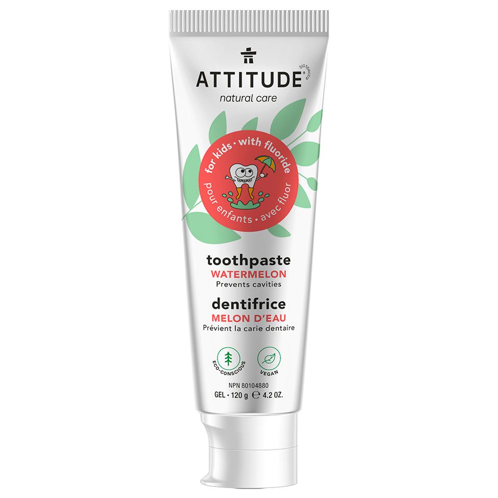 Attitude - Toothpaste With Fluor For Kids 120g - Watermelon