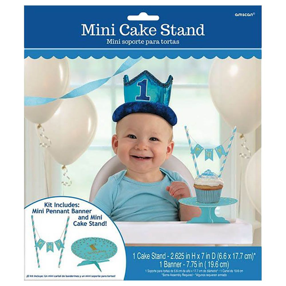 Party Centre - 1st Birthday Boy Mini Cake Stand Kit
