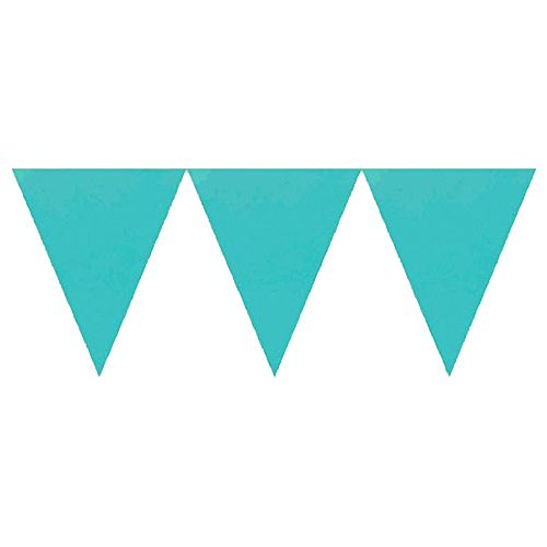 Amscan - Robin's Egg Paper Pennant Banner 15ft - Blue