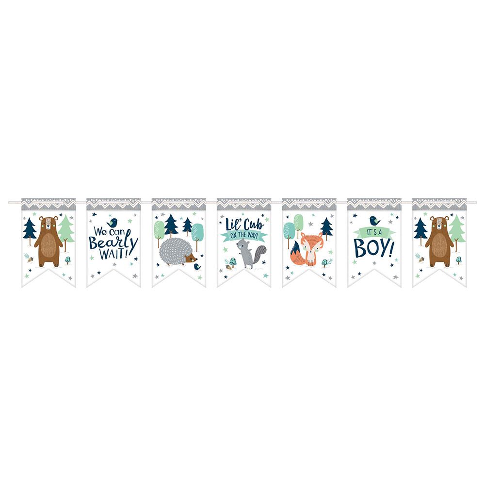 Amscan - Bearly Wait Boy Pennant Banner