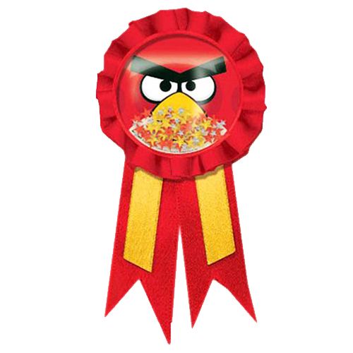 Amscan - Angry Birds Confetti Pouch Award Ribbon - Red