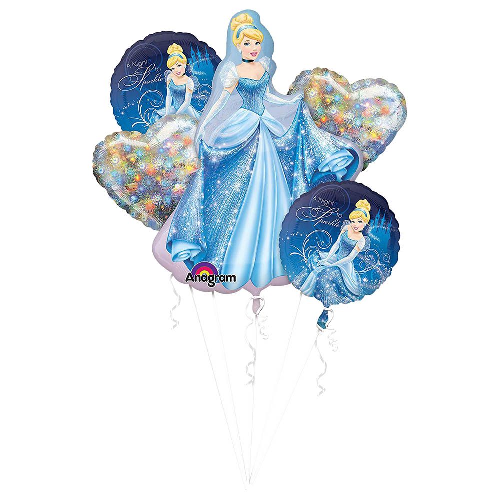 Party Centre - Cinderella Balloon Bouquet 5pcs