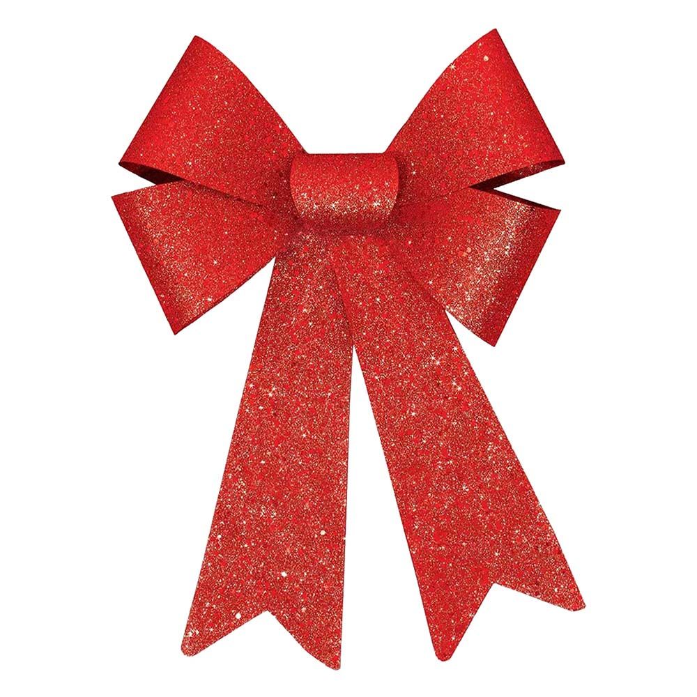 Amscan - Glitter Bow 13x9-inch - Red