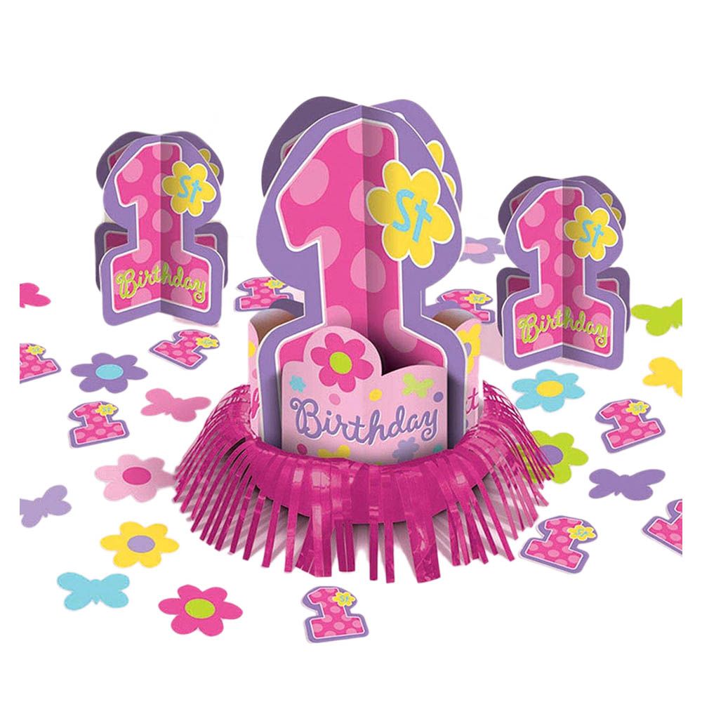 Party Centre - Sweet Birthday Girl Table Decorating Kit