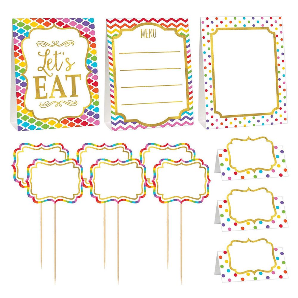 Amscan - Paper Mini Buffet Decorating Kit - Rainbow