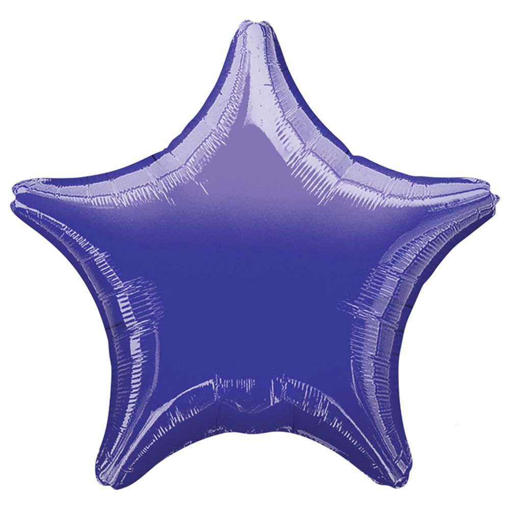 Anagram S15 Metallic Purple Star Foil Balloon 19in