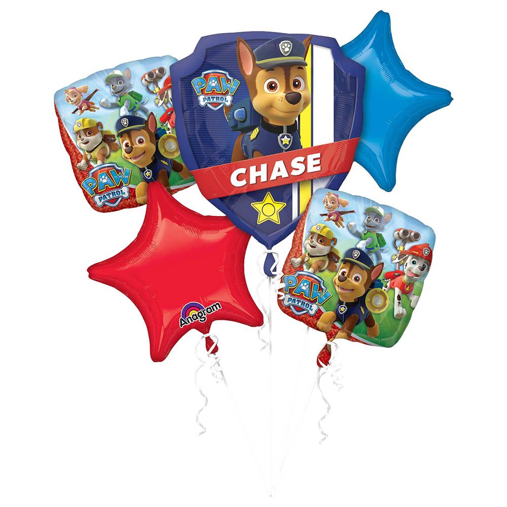 Paw Patrol Foil Balloon Bouquet 5Pcs