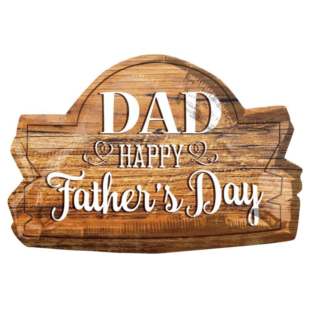 Party Centre - Father's Day Wood Marquee Super Shape Balloon 71 x 45cm