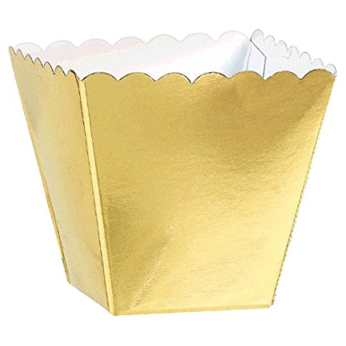 Amscan - Gold Scalloped Favor Boxes 100pcs - Gold