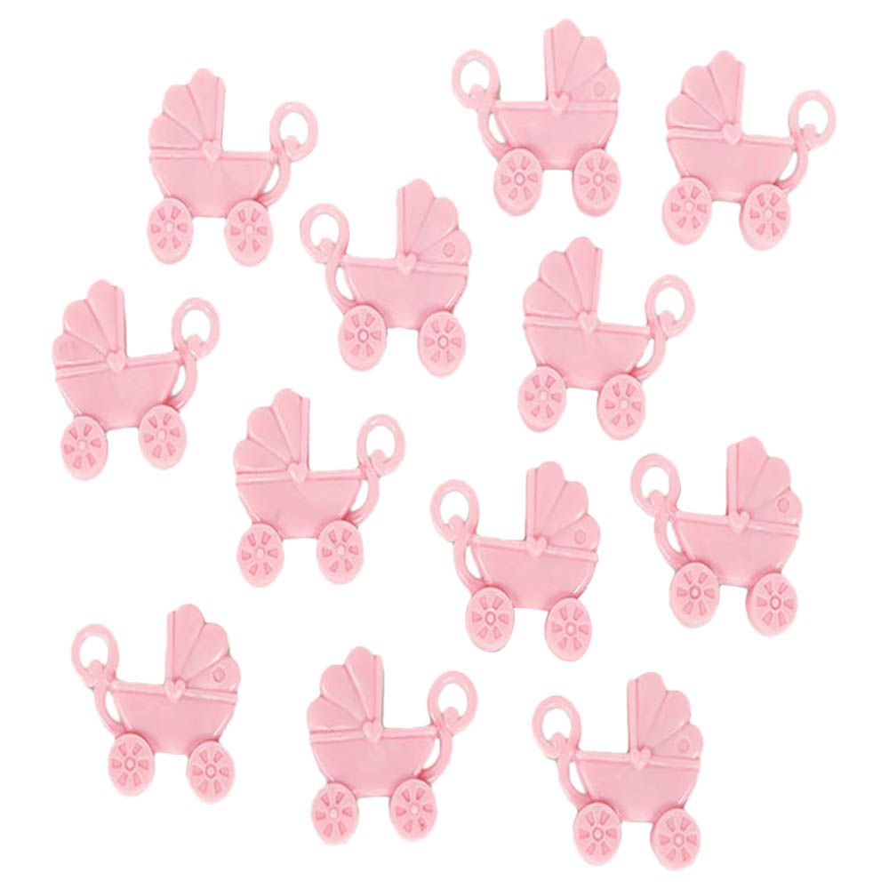 Amscan - Baby Shower Pink Baby Carriage Favors 12pcs