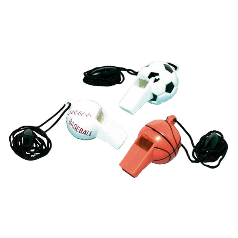 Party Centre - Sports Ball Assorted Whistle Favors 12pcs