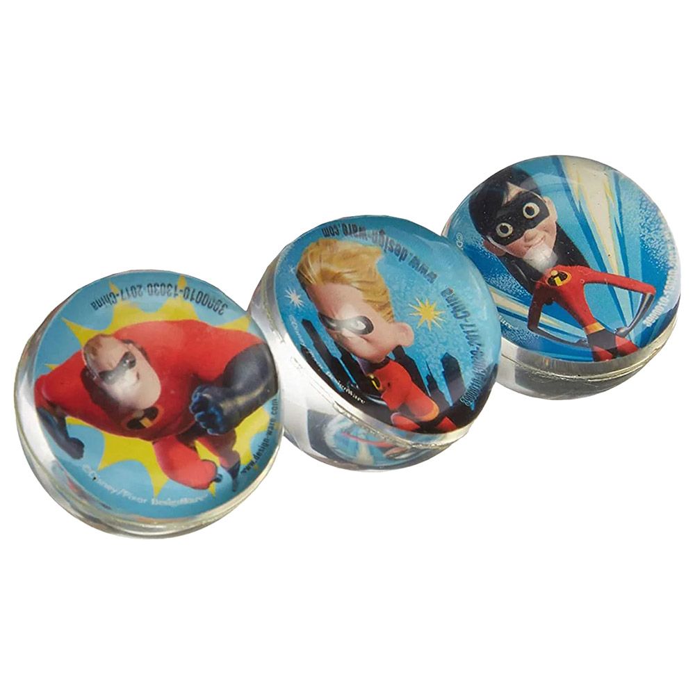 Party Centre - Disney Incredibles 2 Bounce Ball Favors - 45mm - 4pcs