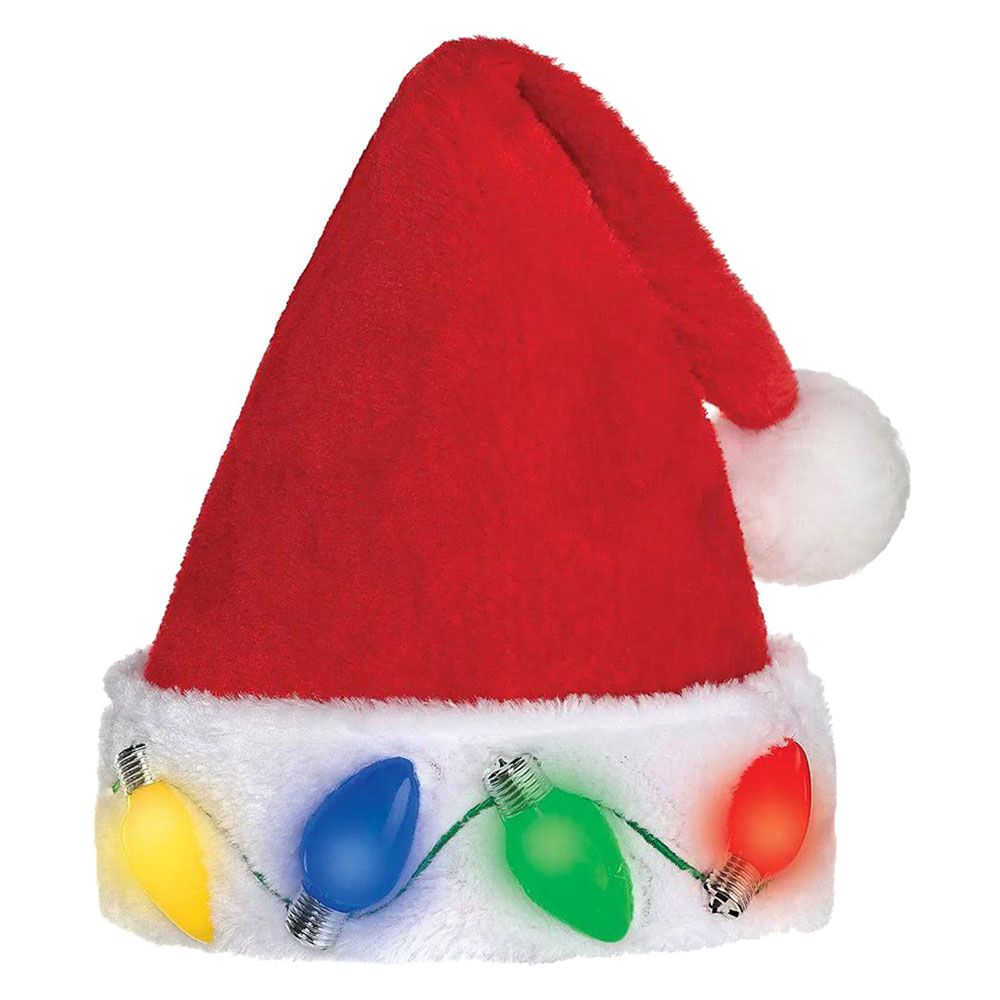 Costumes USA - Light-Up Plush Santa Hat