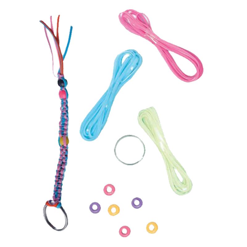 Neon Birthday Lanyard Keychain Kit 12pcs