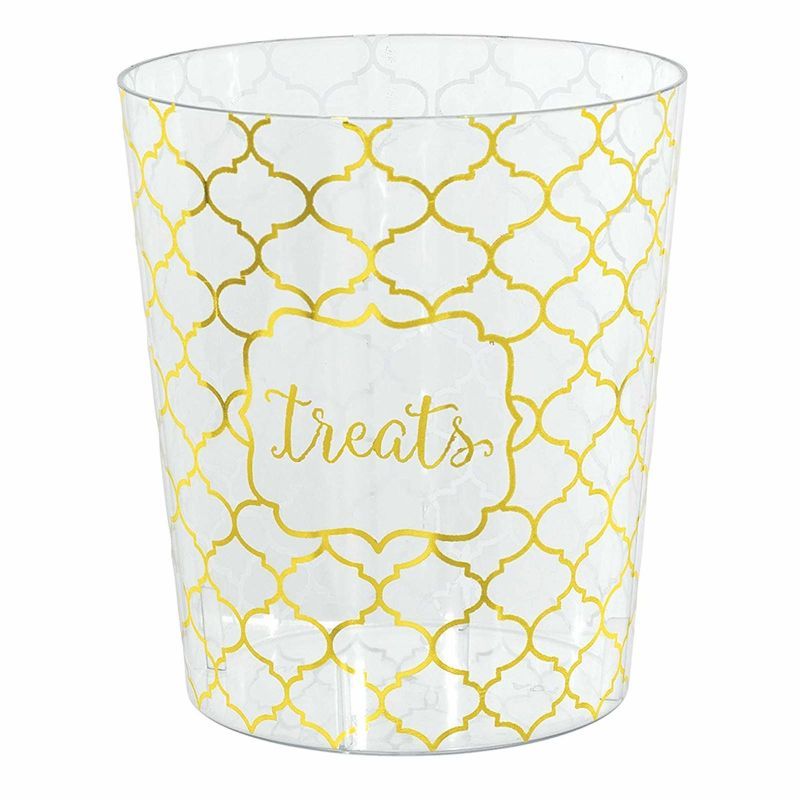 Gold Hot Stamped Plastic Cylinder 5.75"