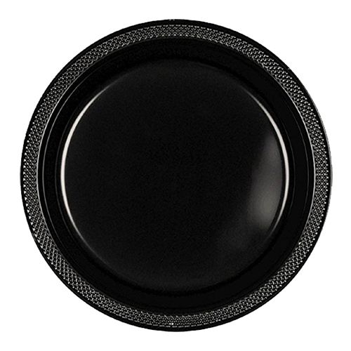 Amscan - Plastic Plates 9" 20pcs - Jet Black