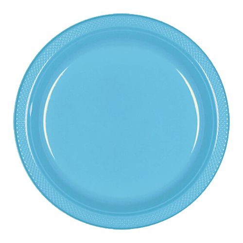 Amscan - Plastic Plates 9" 20pcs - Caribbean Blue