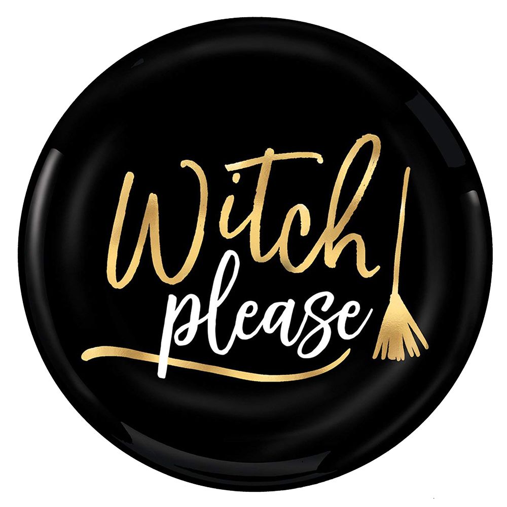 Party Centre - Witch Please Plastic Coupe Plates 7.5" 4pcs