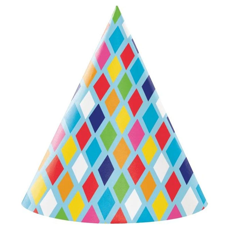 Creative Converting - Bright Birthday Adult Size Hat 8pcs