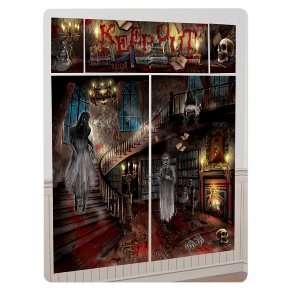 Party Centre - Haunted House Wall Decorating Kits 5pcs