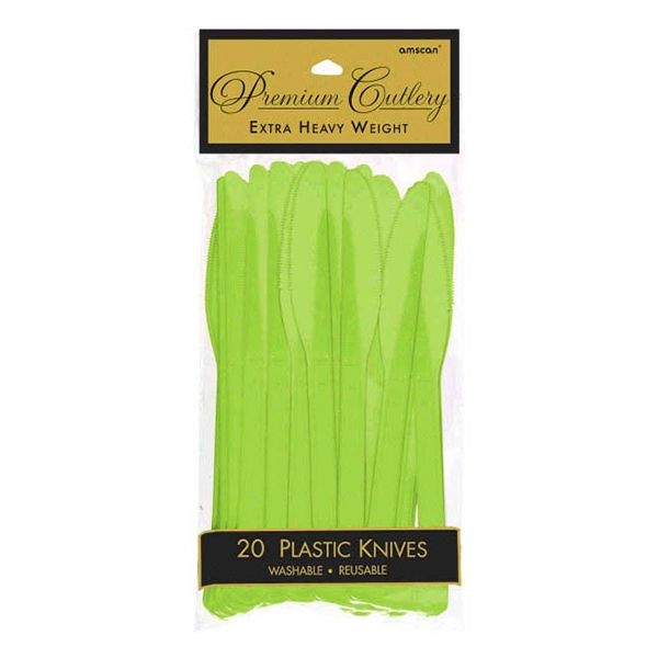 Amscan - Heavy Weight Plastic Knives 20pcs - Kiwi