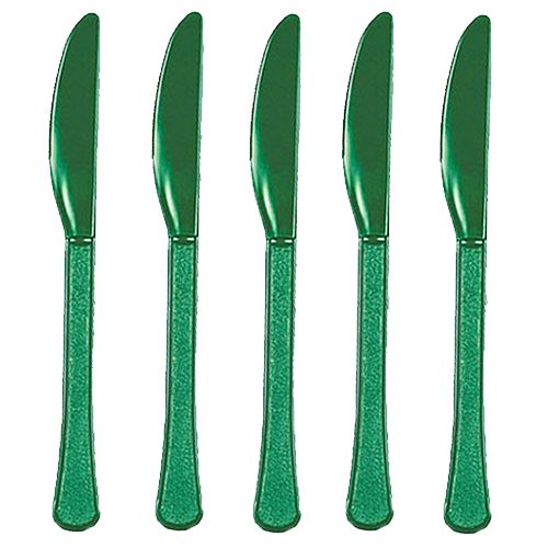 Amscan - Heavy Weight Plastic Knives 20pcs - Forest Green