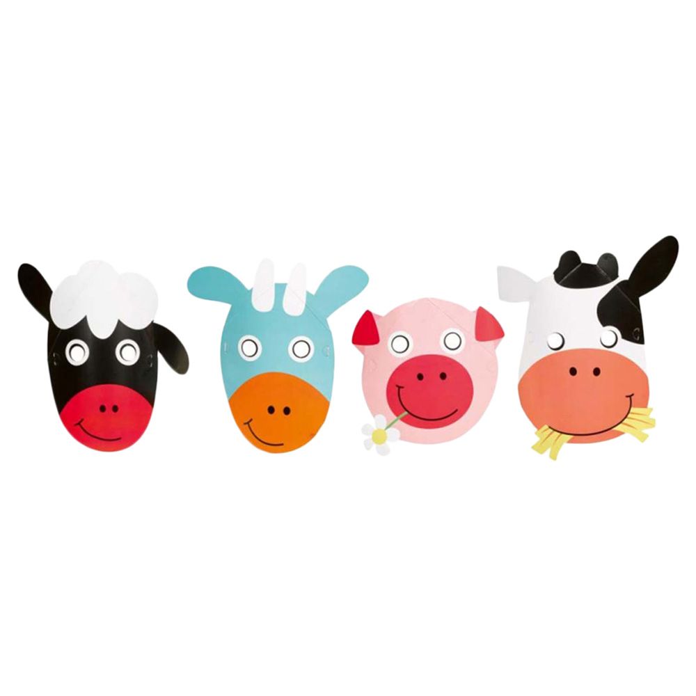 Party Centre - Farm Fun Masks (8pcs)