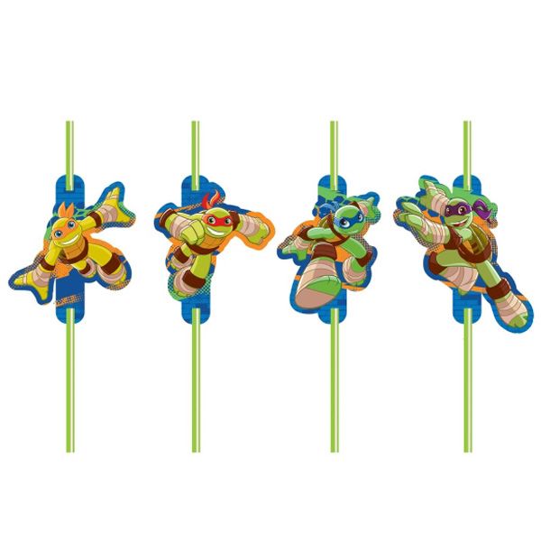 Half Shell Heroes Drinking Straws 8pcs