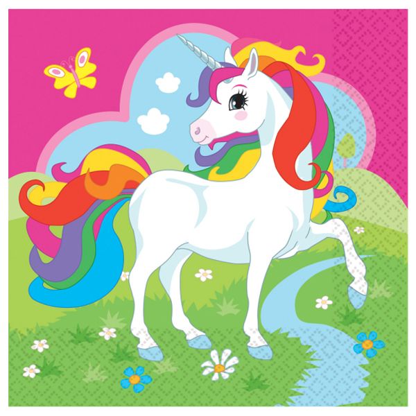 Party Centre - Unicorn Lunch Napkins 20pcs