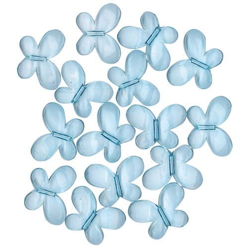 Party Centre - Gems Acrylic Blue Butterflies Confetti