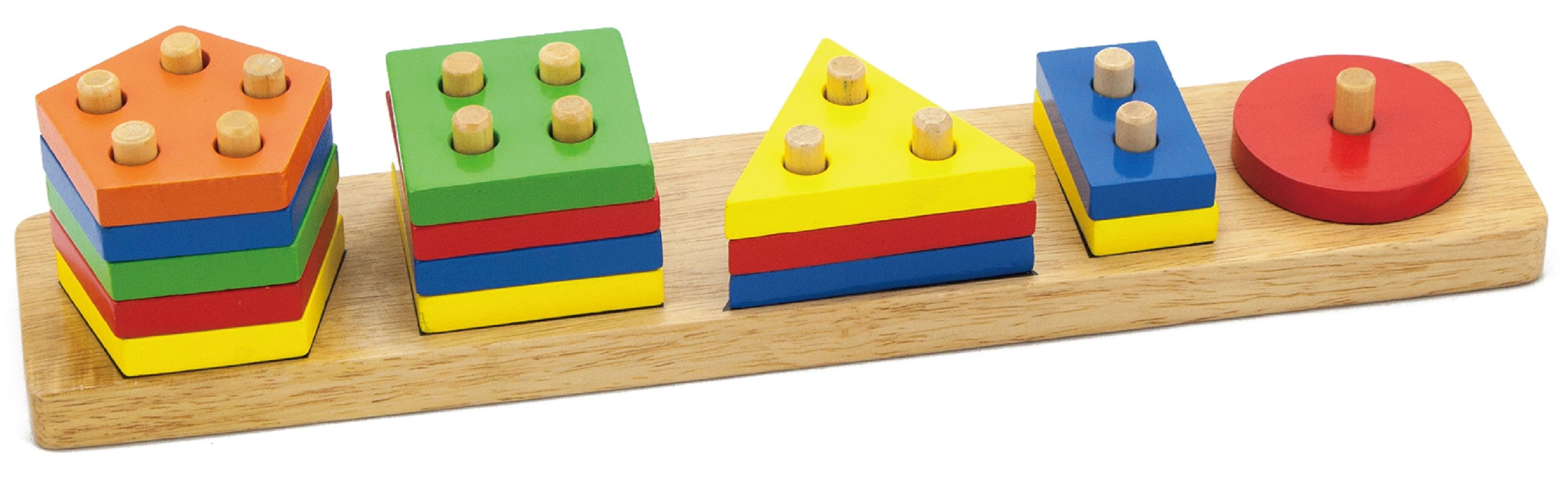 Viga - Wooden Geometric Block Sorter - Montessori Toy