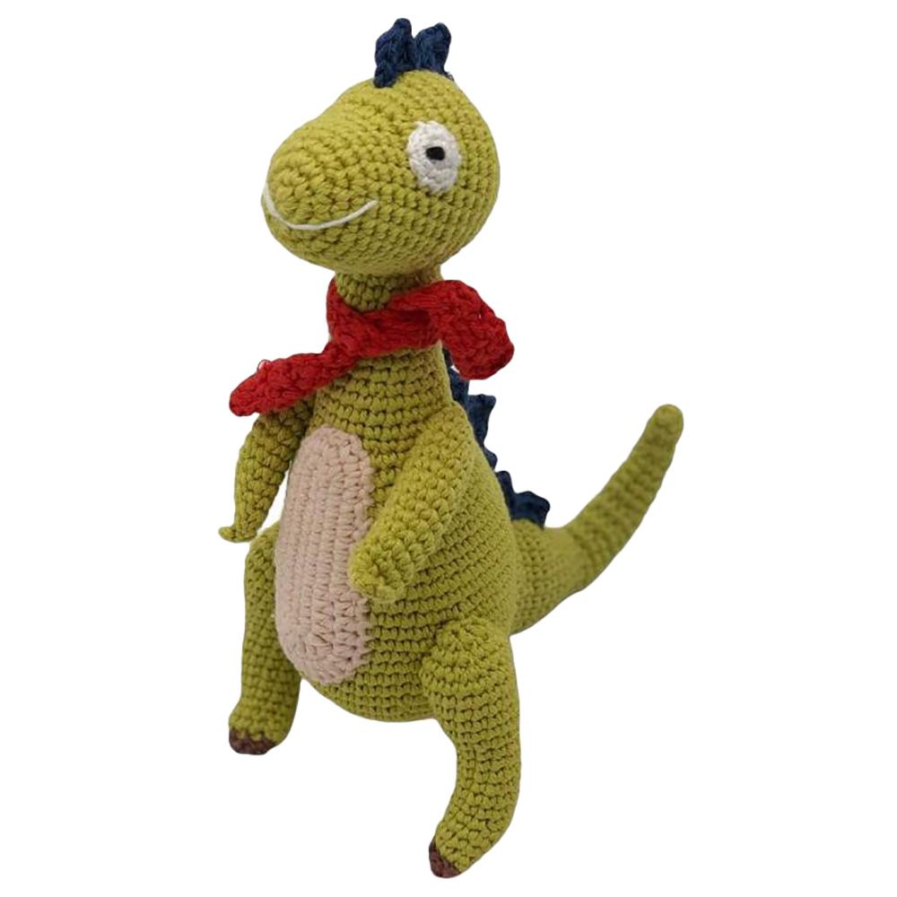 بورياس - دمية محشوة عضوية للنوم - ديناصور - أصفر