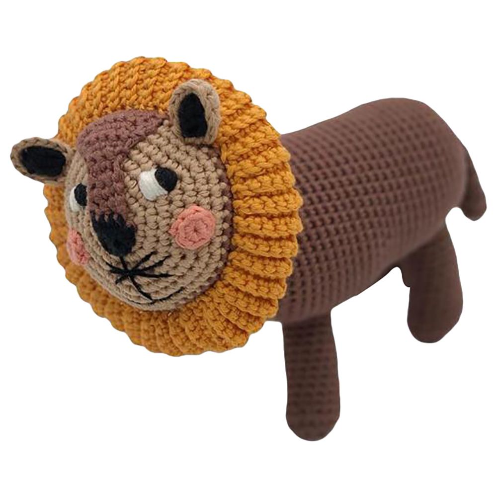 بورياس - دمية محشوة عضوية للنوم - أسد - بني