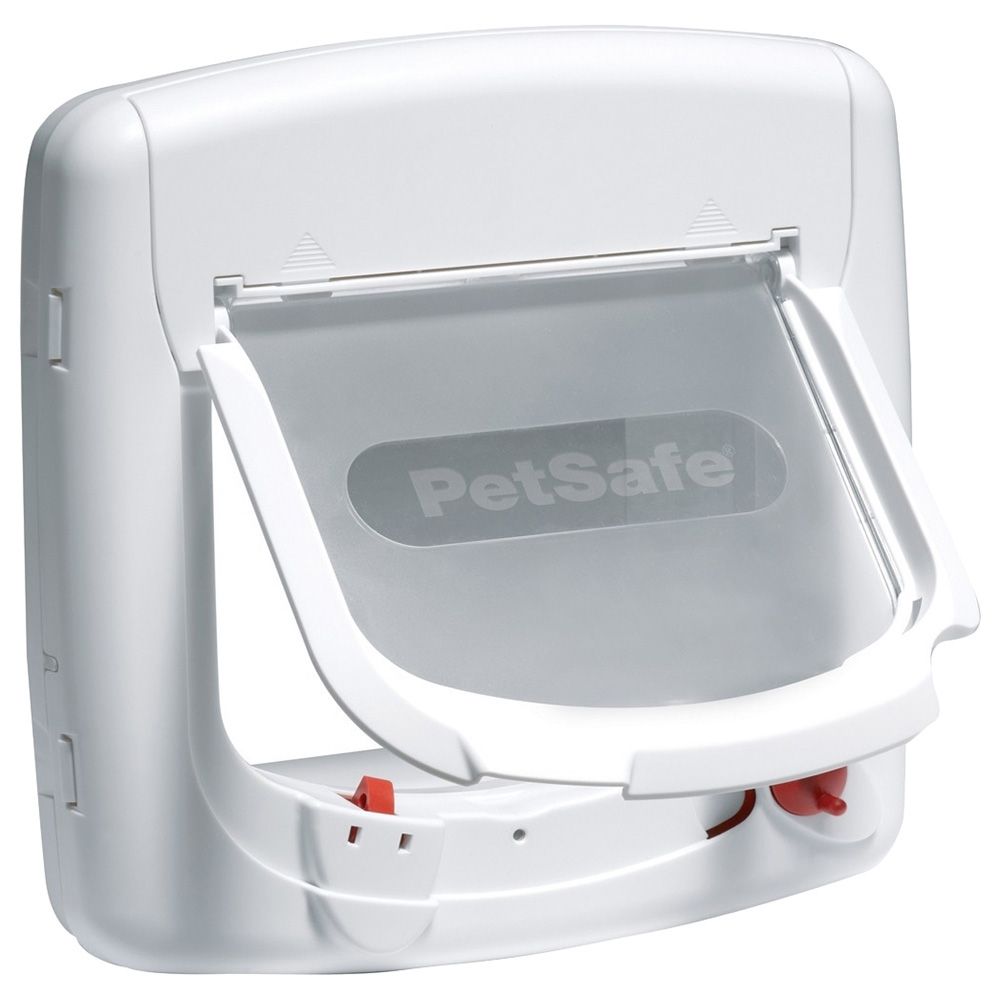 PetSafe - Magnetic 4 Way Locking Deluxe Cat Flap - White