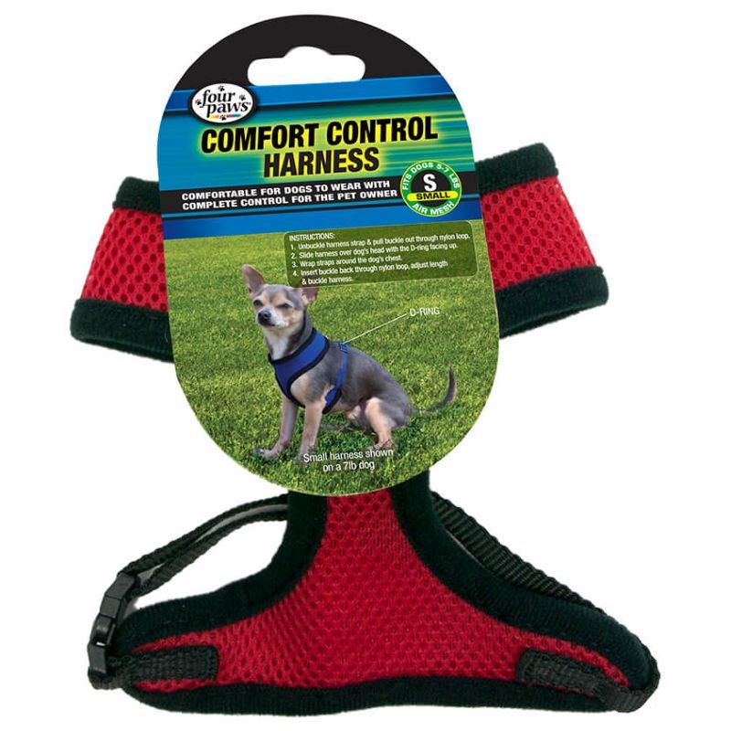 Four Paws - Comfort Control Harness Small Red 12/cs