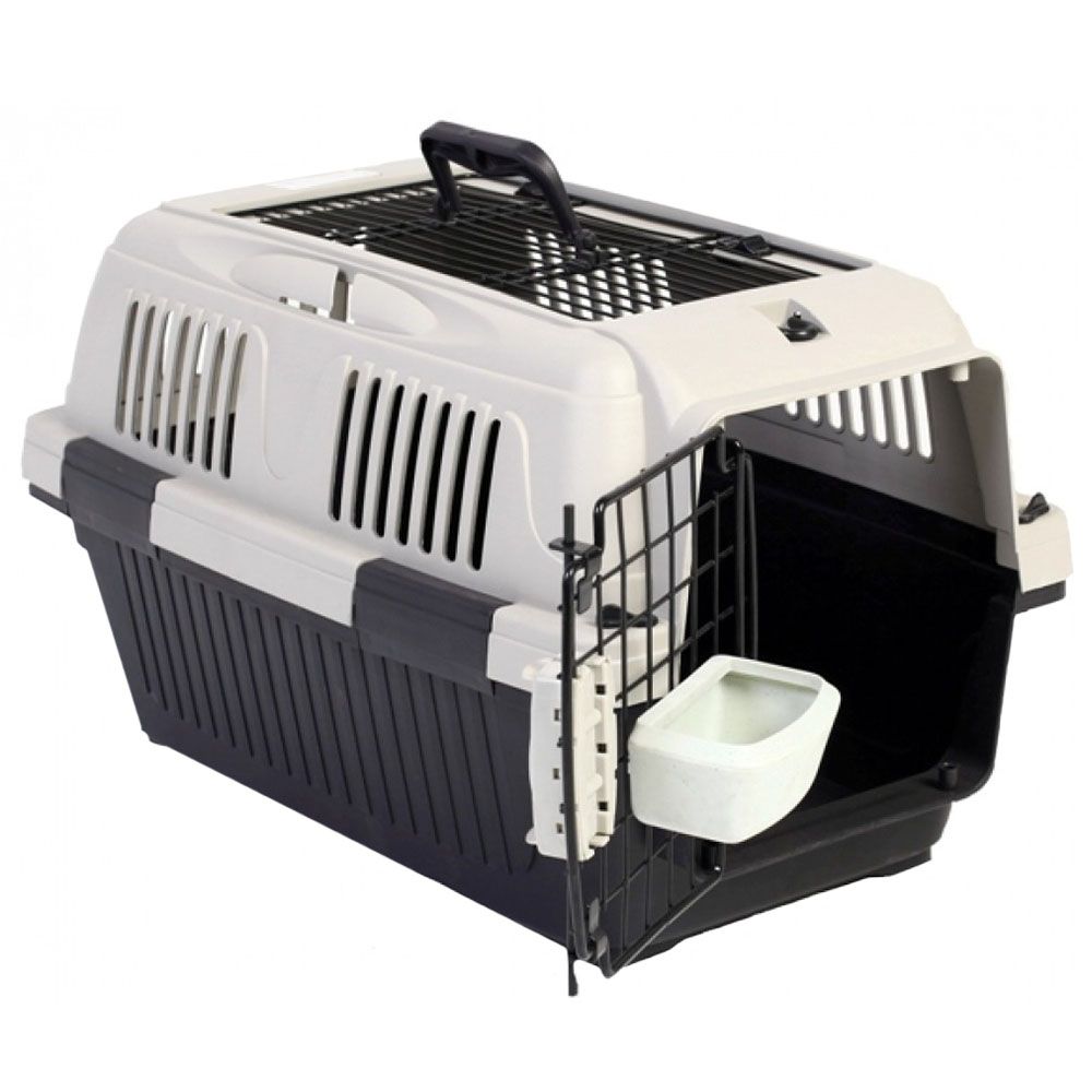 NutraPet - Dog & Cat Carrier Open Grill Top Dark Grey