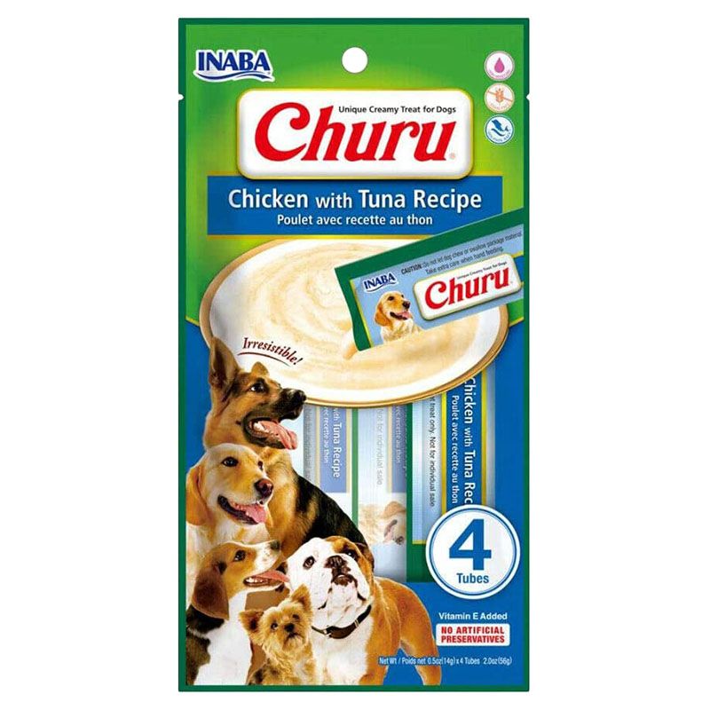 Inaba - Churu Chicken with Tuna Sticks Recipe For Dog - 56G - Pack Of 4