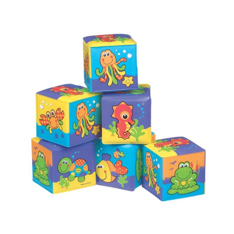 Playgro - My First Soft Blocks, BPA and Lead Free - 6pcs