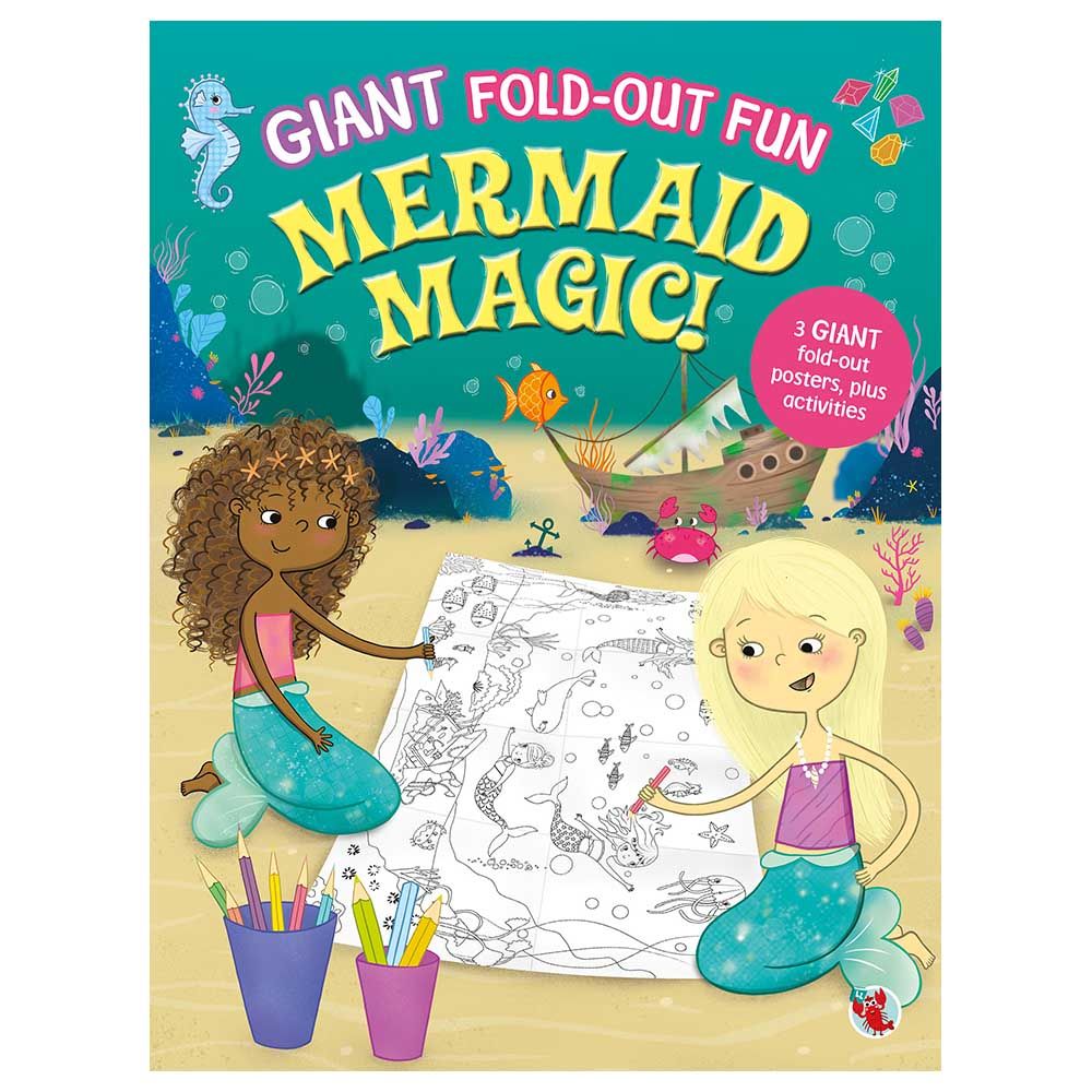 Laughing Lobster - Giant Fold Out Colouring Book: Mermaids