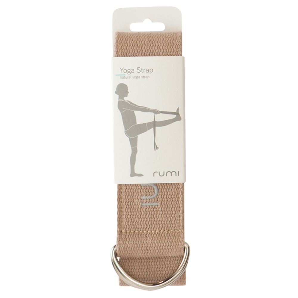 Rumi Earth - D-Ring Cotton Yoga Strap 8" - Fawn