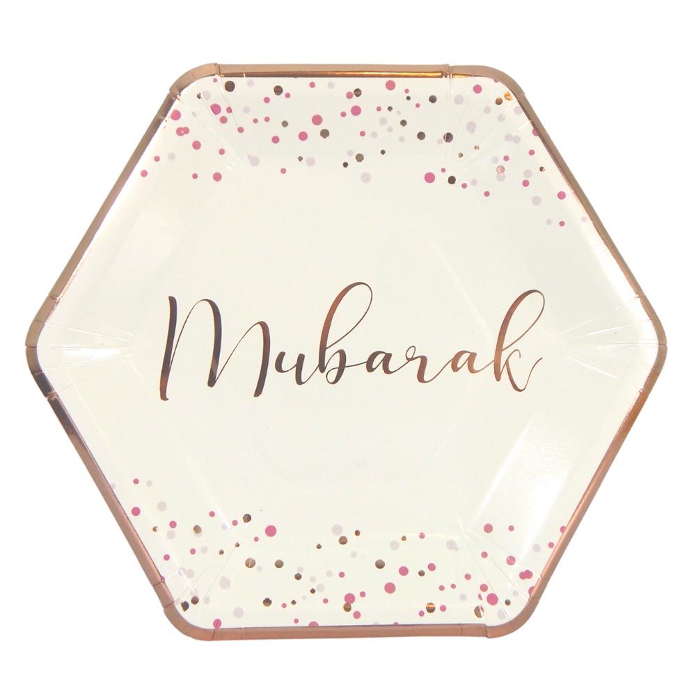 Peacock Supplies - Mubarak Party Plates - 10pcs