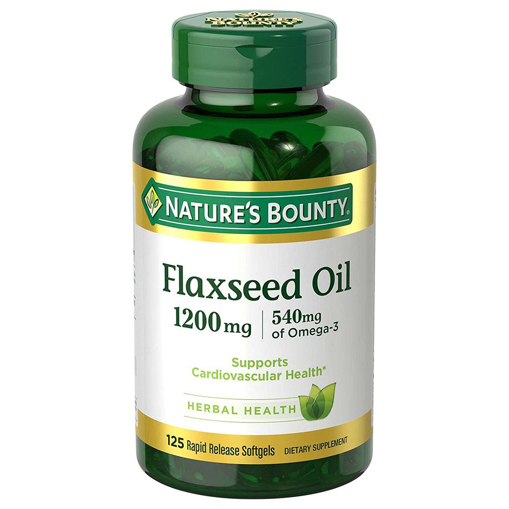 Nature's Bounty - Flaxseed Oil Softgels - 1200mg - 125's