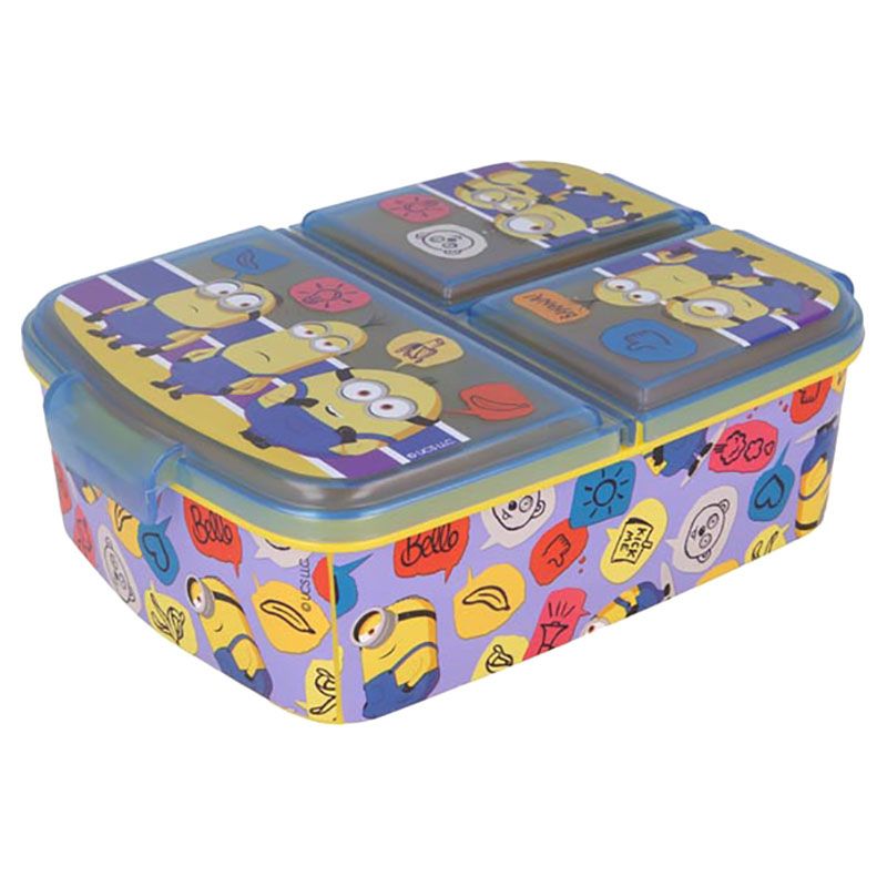 Stor - Minions Box Lunch Box w/ 3 Compartments