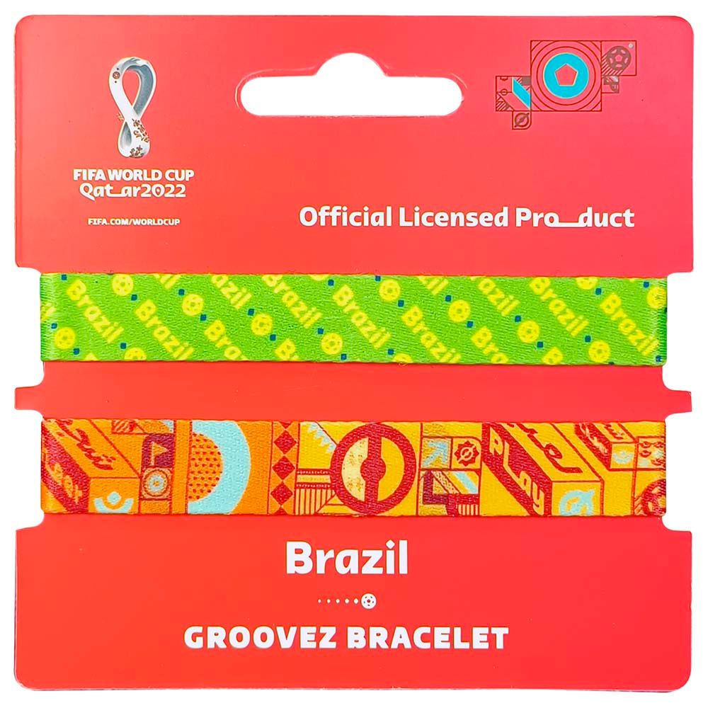 Fifa - World Cup Qatar 2022 Groovez Bracelet - Brazil