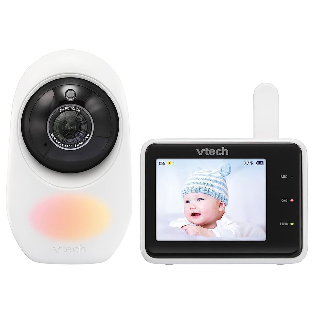 Vtech - Wi-Fi 1080P HD Video Monitor w/ Remote Access 2.8-inch - White
