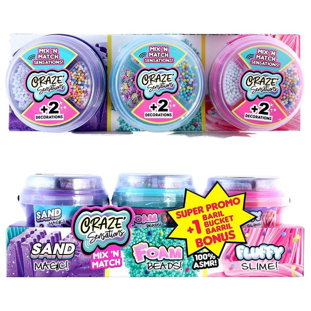 Canal Toys - Mix'N Match Fluffy Slime Bucket - Assorted