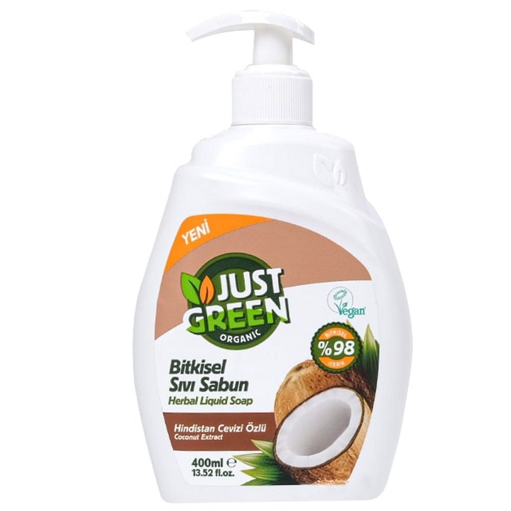Just Green Organic - Coconut Herbal Liquid Hand Soap - 400ml